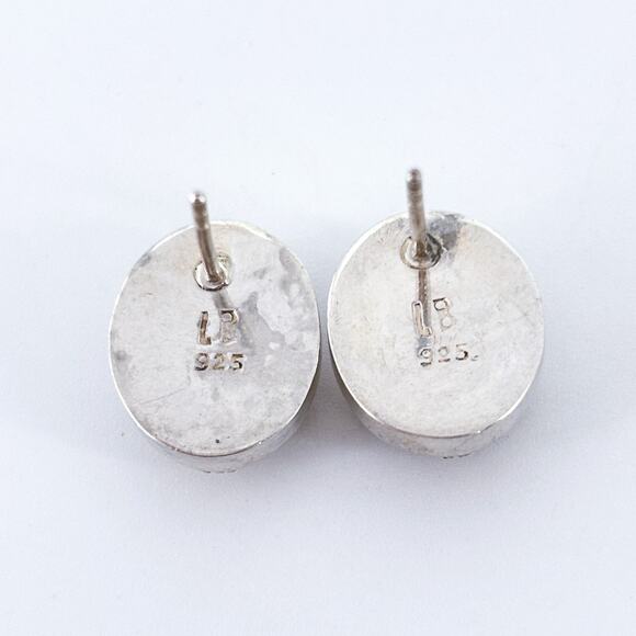 Vintage Sterling Silver 925 Brown Faceted Smoky Quartz Stud Earrings - Picture 5 of 9